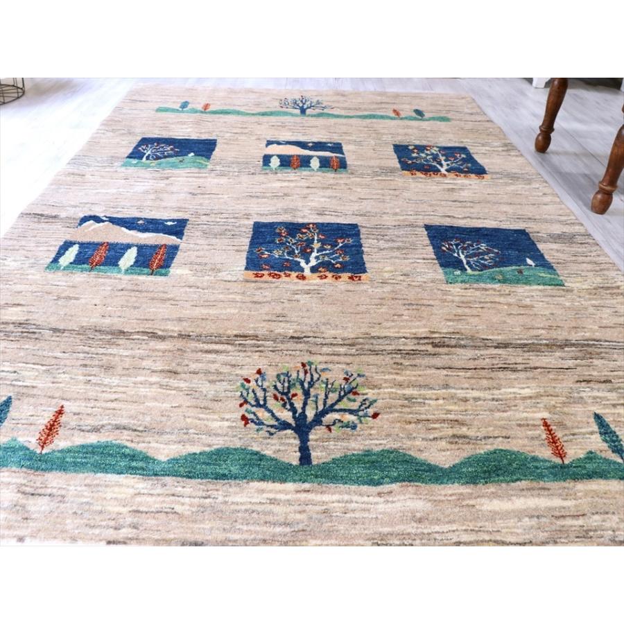 ギャッベ　リズバフト　細かな織り　リビングサイズ 220x153cm ナチュラルベージュ　自然風景　ランドスケープ | ブランド登録なし | 04