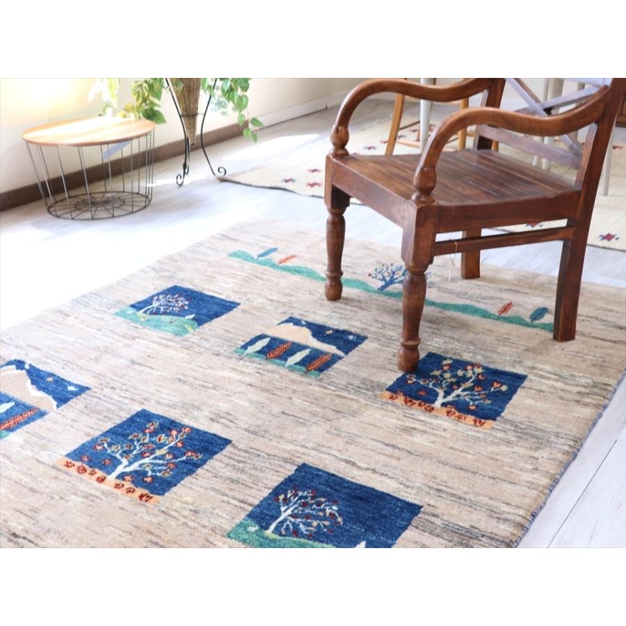 ギャッベ　リズバフト　細かな織り　リビングサイズ 220x153cm ナチュラルベージュ　自然風景　ランドスケープ | ブランド登録なし | 05