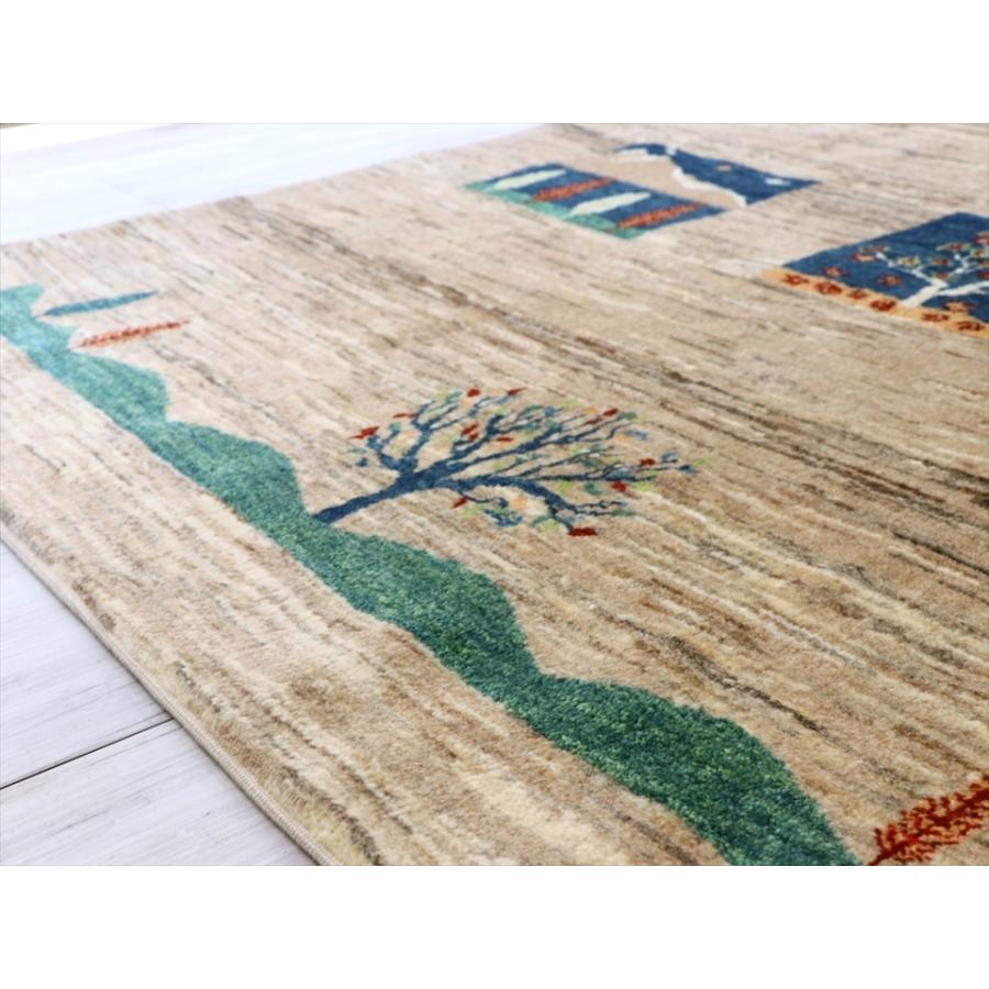 ギャッベ　リズバフト　細かな織り　リビングサイズ 220x153cm ナチュラルベージュ　自然風景　ランドスケープ | ブランド登録なし | 06