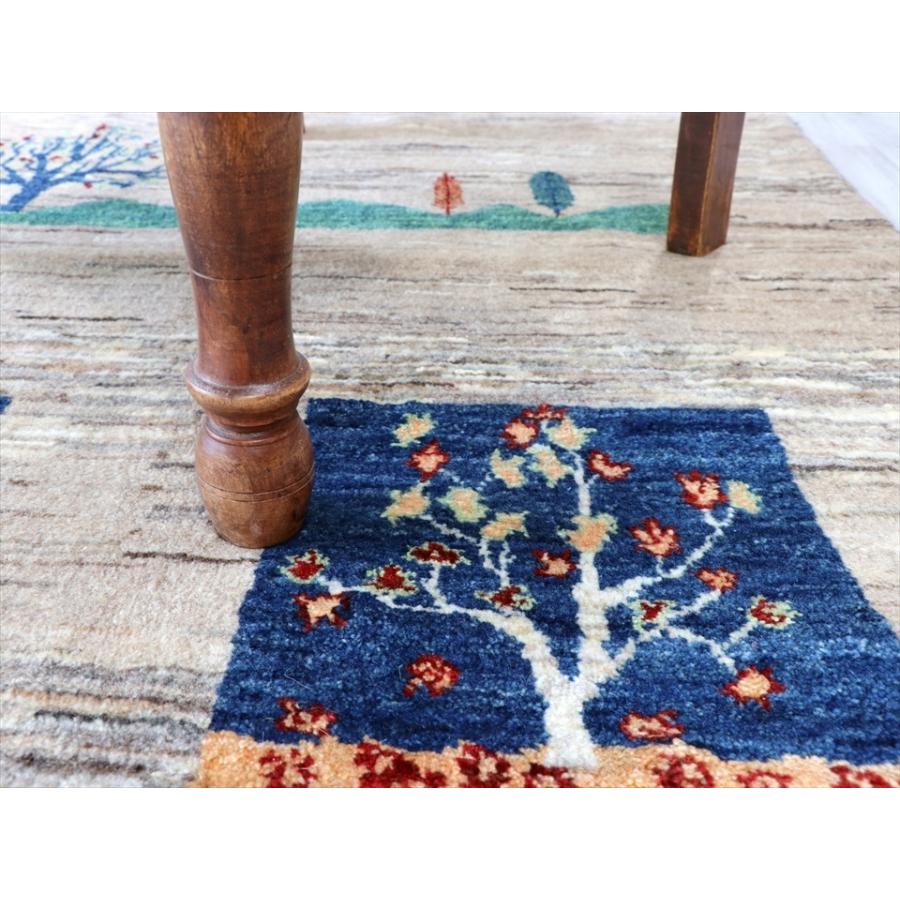 ギャッベ　リズバフト　細かな織り　リビングサイズ 220x153cm ナチュラルベージュ　自然風景　ランドスケープ | ブランド登録なし | 08