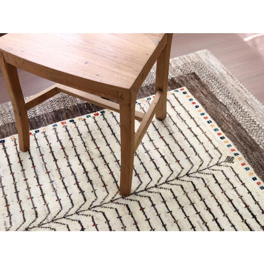 ギャッベ　イラン直輸入　シューウリ/Schuli  183x121cm ナチュラルアイボリー＆グレーベージュ　生命の樹 | ブランド登録なし | 10