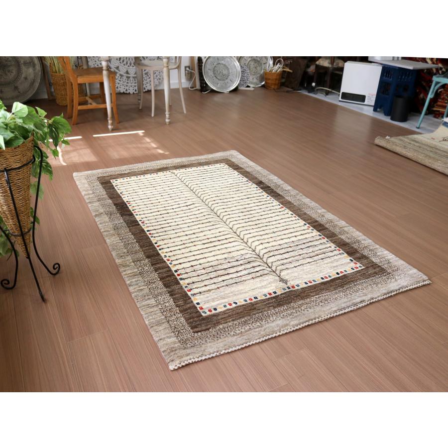 ギャッベ　イラン直輸入　シューウリ/Schuli  183x121cm ナチュラルアイボリー＆グレーベージュ　生命の樹 | ブランド登録なし | 01