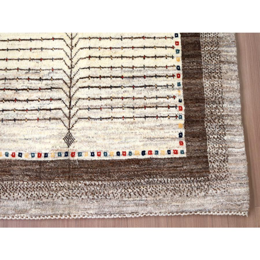 ギャッベ　イラン直輸入　シューウリ/Schuli  183x121cm ナチュラルアイボリー＆グレーベージュ　生命の樹 | ブランド登録なし | 04