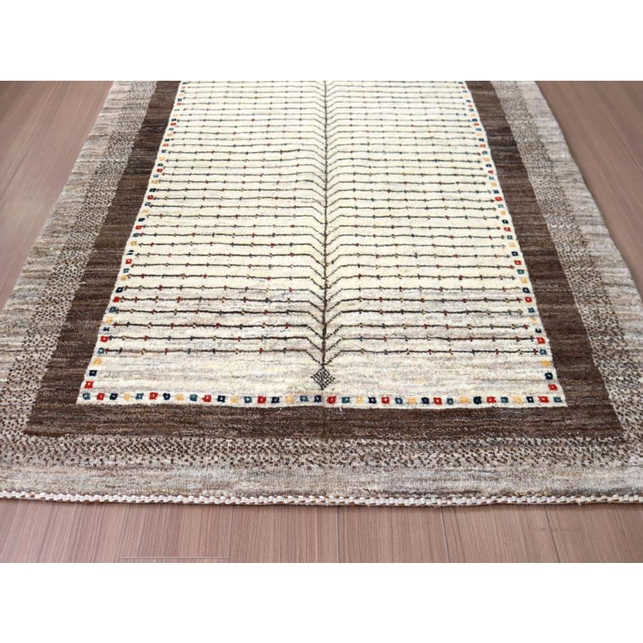 ギャッベ　イラン直輸入　シューウリ/Schuli  183x121cm ナチュラルアイボリー＆グレーベージュ　生命の樹 | ブランド登録なし | 07