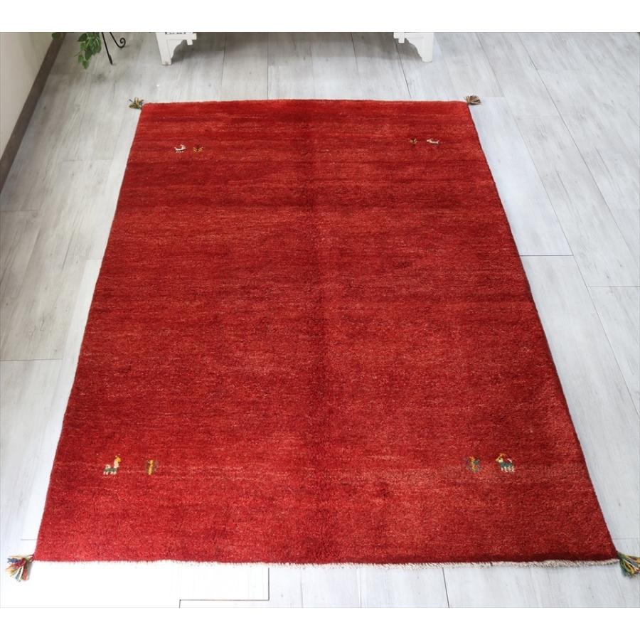 ギャベ　Gabbeh　ふかふかな織り　リビングサイズ243x157cm レッド　動物と植物モチーフ | ブランド登録なし