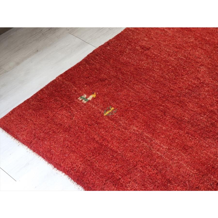 ギャベ　Gabbeh　ふかふかな織り　リビングサイズ243x157cm レッド　動物と植物モチーフ | ブランド登録なし | 05