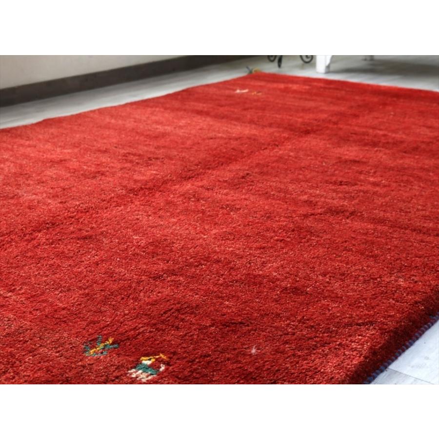 ギャベ　Gabbeh　ふかふかな織り　リビングサイズ243x157cm レッド　動物と植物モチーフ | ブランド登録なし | 07