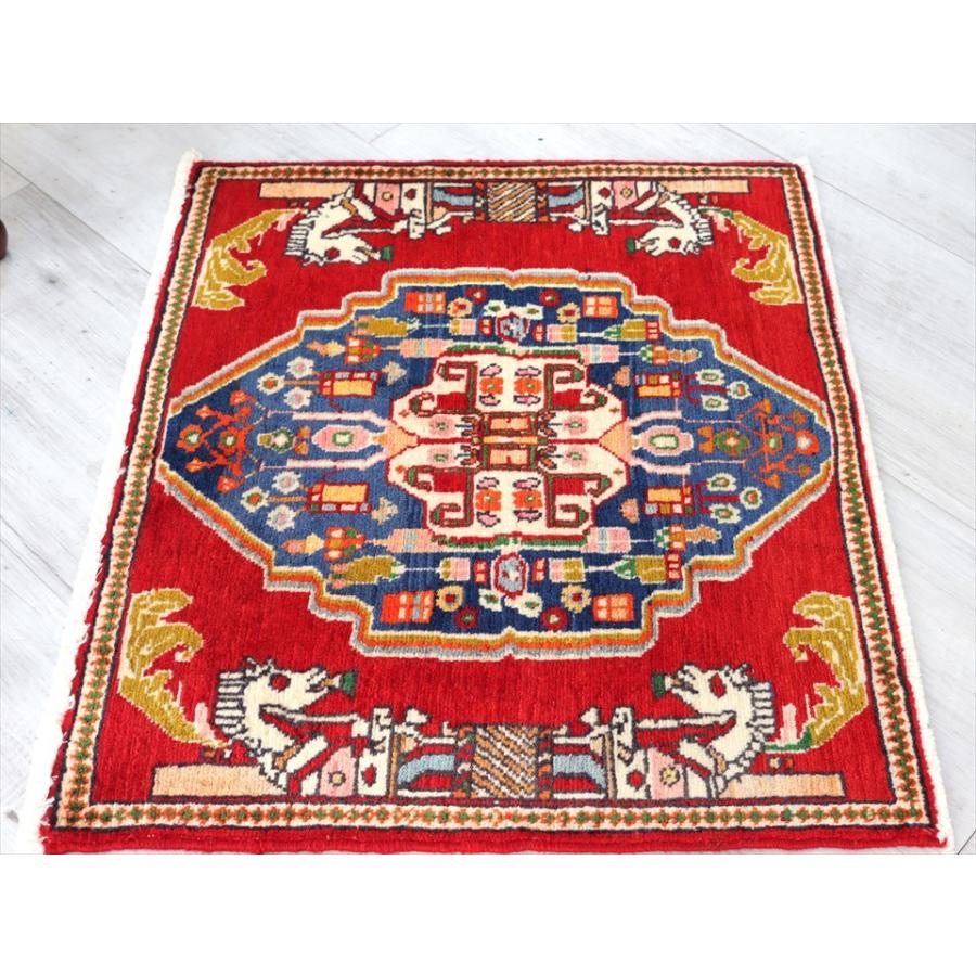 トライバルラグ オールドギャッベ52x60cm ポシュティ カシュカイ族