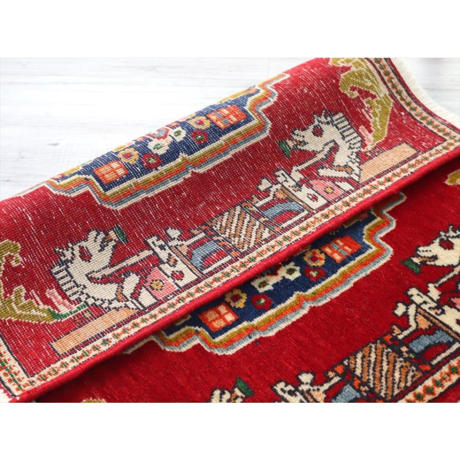 トライバルラグ オールドギャッベ52x60cm ポシュティ カシュカイ族