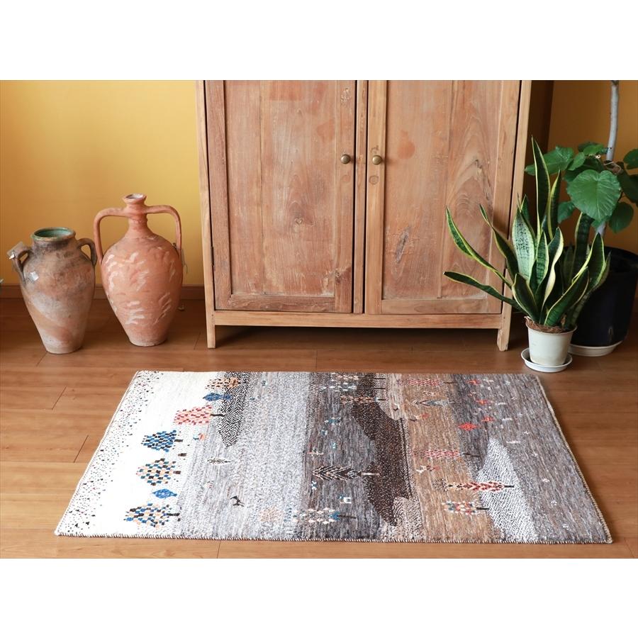 ギャッベ/ノウバフト Nowbaft 123x83cm ナチュラルブラウン モノトーン　ランドスケープ | ブランド登録なし | 01