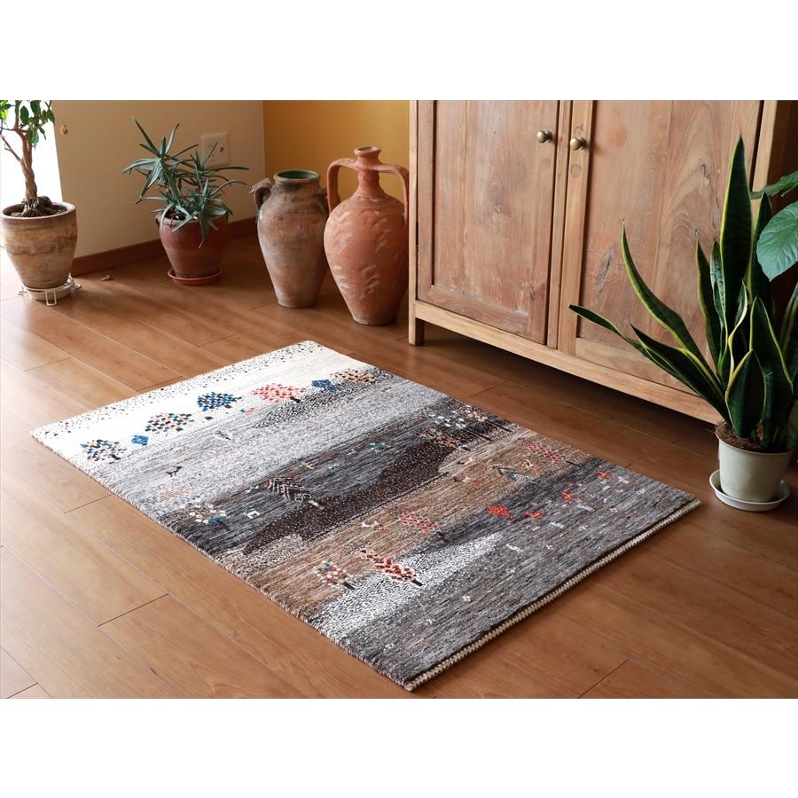 ギャッベ/ノウバフト Nowbaft 123x83cm ナチュラルブラウン モノトーン　ランドスケープ | ブランド登録なし | 02