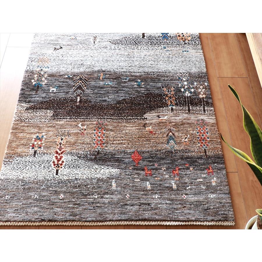 ギャッベ/ノウバフト Nowbaft 123x83cm ナチュラルブラウン モノトーン　ランドスケープ | ブランド登録なし | 03