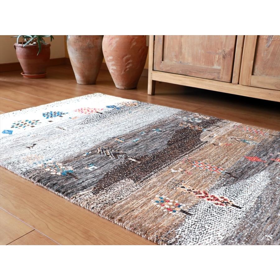 ギャッベ/ノウバフト Nowbaft 123x83cm ナチュラルブラウン モノトーン　ランドスケープ | ブランド登録なし | 05