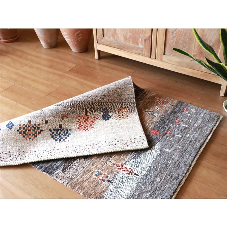 ギャッベ/ノウバフト Nowbaft 123x83cm ナチュラルブラウン モノトーン　ランドスケープ | ブランド登録なし | 08