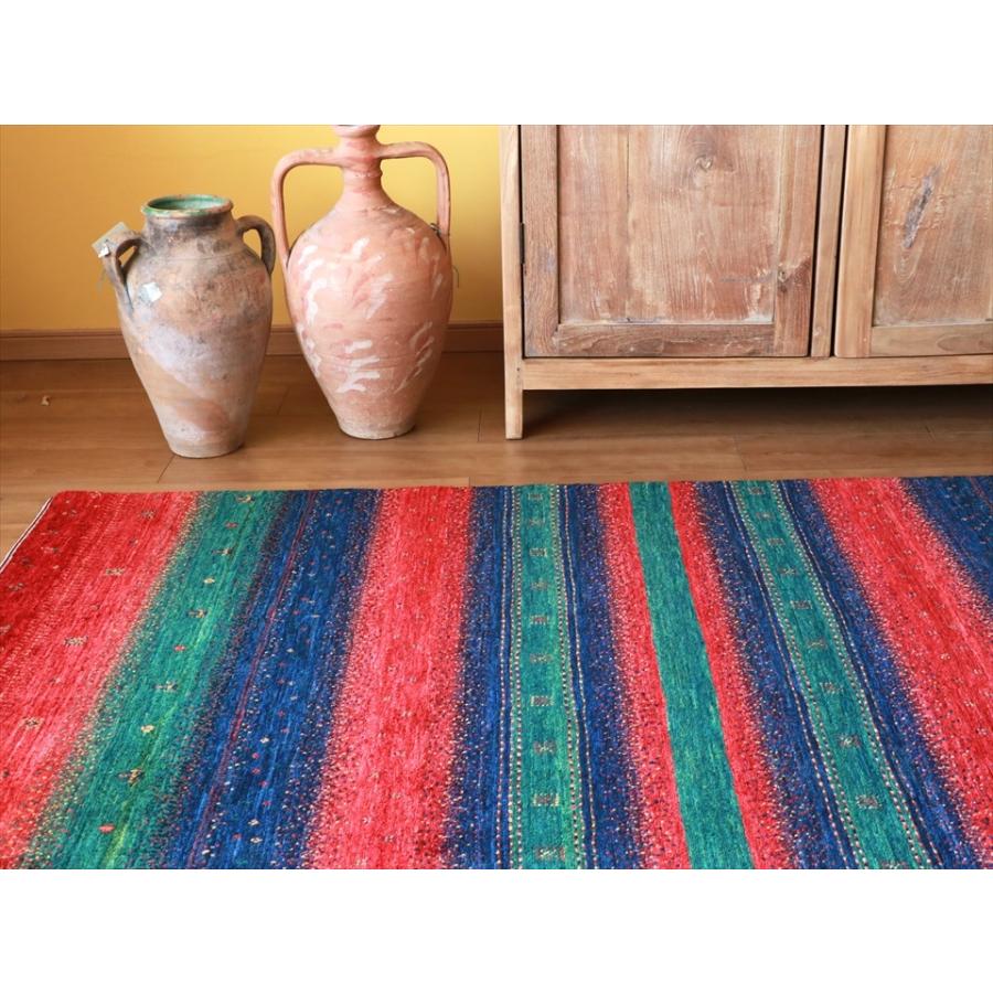 ロリ アタシュ　ギャッベ Lori Atash 178x118cm ３色ストライプモダンデザイン | ブランド登録なし | 02