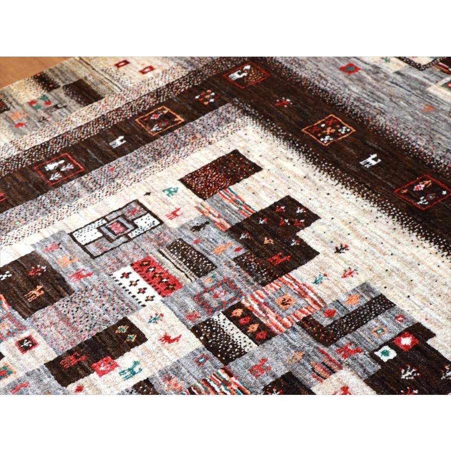 ギャッベ Gabbeh, Nowbaft 生命の樹 237x172cm モノトーン 複雑な