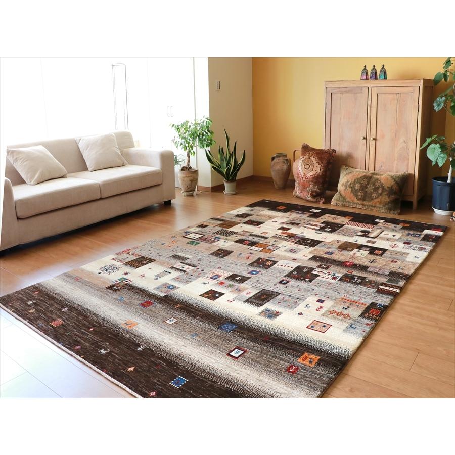 Gabbeh Nowbaft　ギャッベ/ノウバフト 274x185cm モノトーンのモザイクタイル | ブランド登録なし | 01