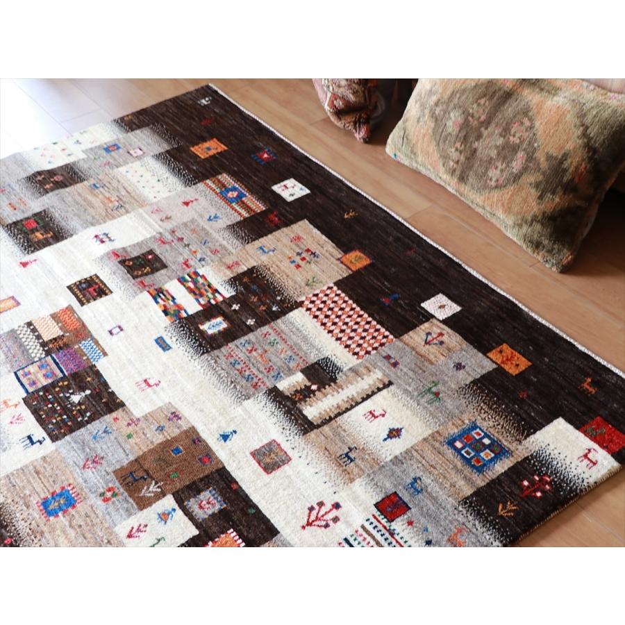 Gabbeh Nowbaft　ギャッベ/ノウバフト 274x185cm モノトーンのモザイクタイル | ブランド登録なし | 02
