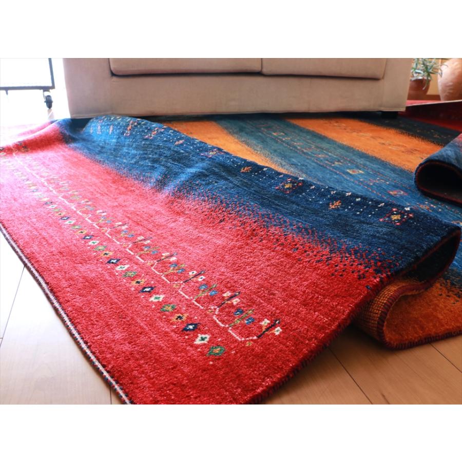 ギャッベ バナフシェ Gabbeh Banafsheh 288x211cm 発色のきれいなレインボーカラー | ブランド登録なし | 10