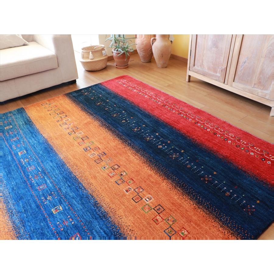 ギャッベ バナフシェ Gabbeh Banafsheh 288x211cm 発色のきれいなレインボーカラー | ブランド登録なし | 03