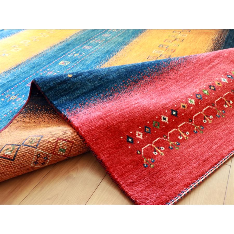 ギャッベ バナフシェ Gabbeh Banafsheh 288x211cm 発色のきれいなレインボーカラー | ブランド登録なし | 08