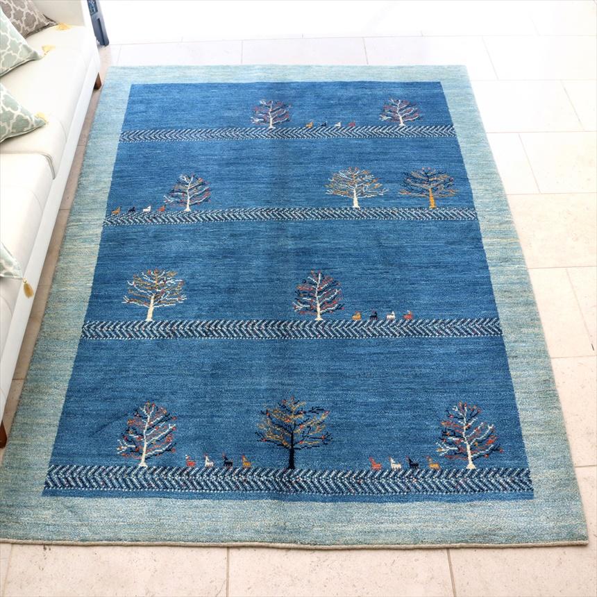 ギャッベ　アマレ Amaleh 237x171cm 樹々と振り返る山羊 | ブランド登録なし