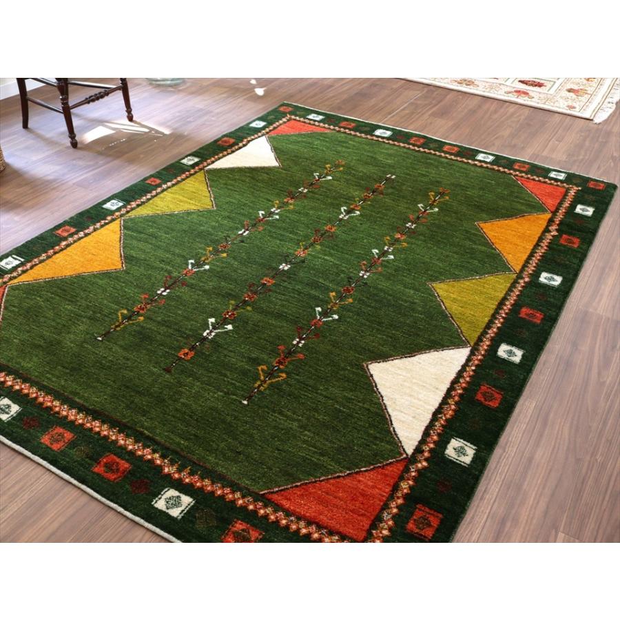 ギャッベ アマレ Amaleh 243x174cm 背の高い3本の樹　幾何学モチーフ　 | ブランド登録なし | 12