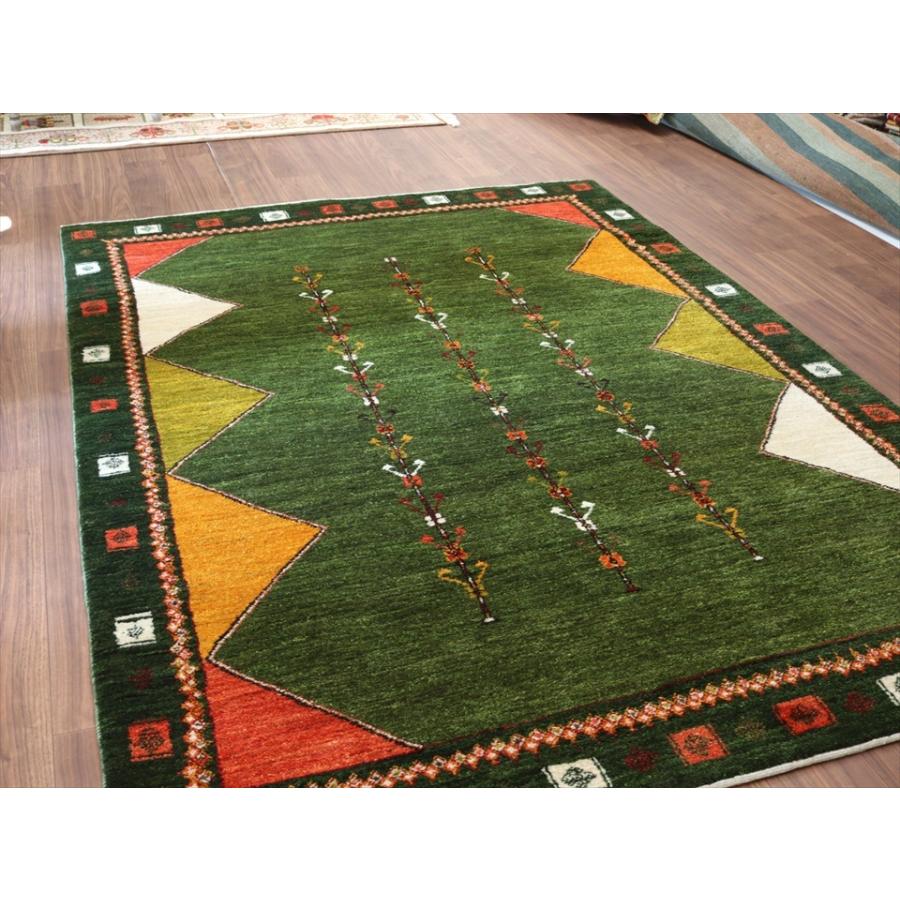 ギャッベ アマレ Amaleh 243x174cm 背の高い3本の樹　幾何学モチーフ　 | ブランド登録なし | 03