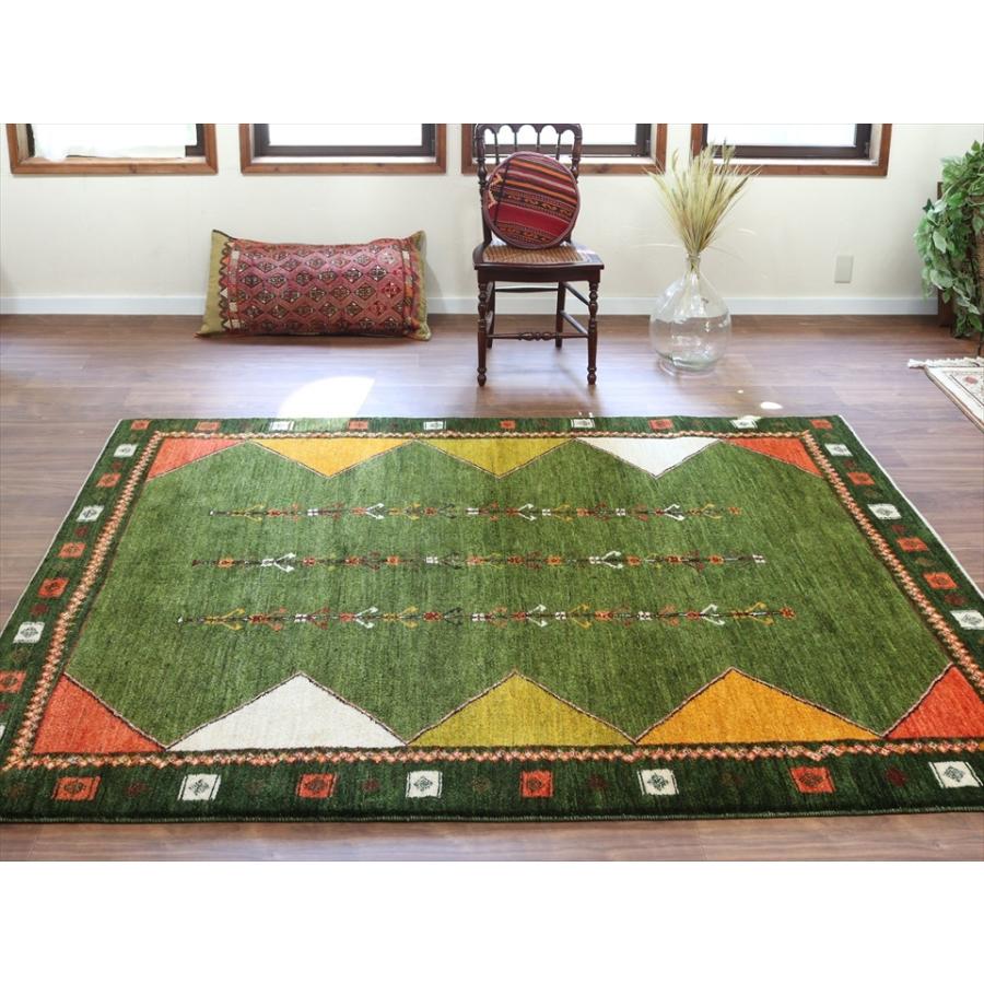 ギャッベ アマレ Amaleh 243x174cm 背の高い3本の樹　幾何学モチーフ　 | ブランド登録なし | 04