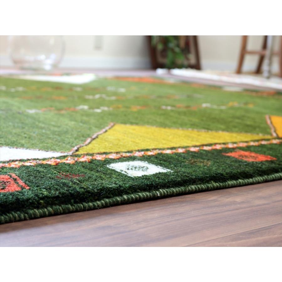 ギャッベ アマレ Amaleh 243x174cm 背の高い3本の樹　幾何学モチーフ　 | ブランド登録なし | 06