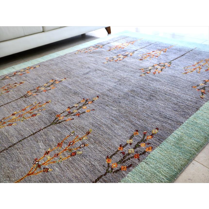 ギャッベ Gabbeh  238x176cm アマレ Amaleh 花が咲く樹 グレー＆淡いグリーン　 | ブランド登録なし | 10