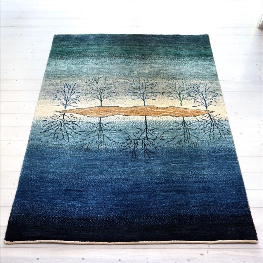 ギャッベ　アマレ Amaleh 176x121cm ランドスケープ　水面に生命の樹 | ブランド登録なし