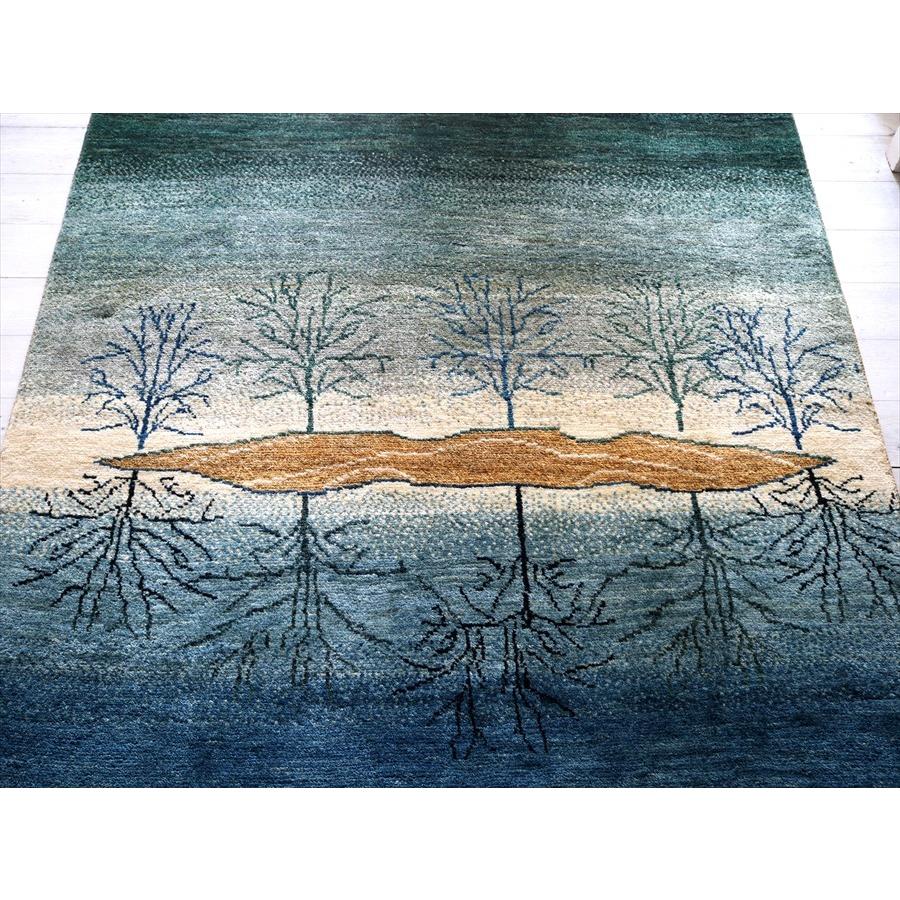 ギャッベ　アマレ Amaleh 176x121cm ランドスケープ　水面に生命の樹 | ブランド登録なし | 02