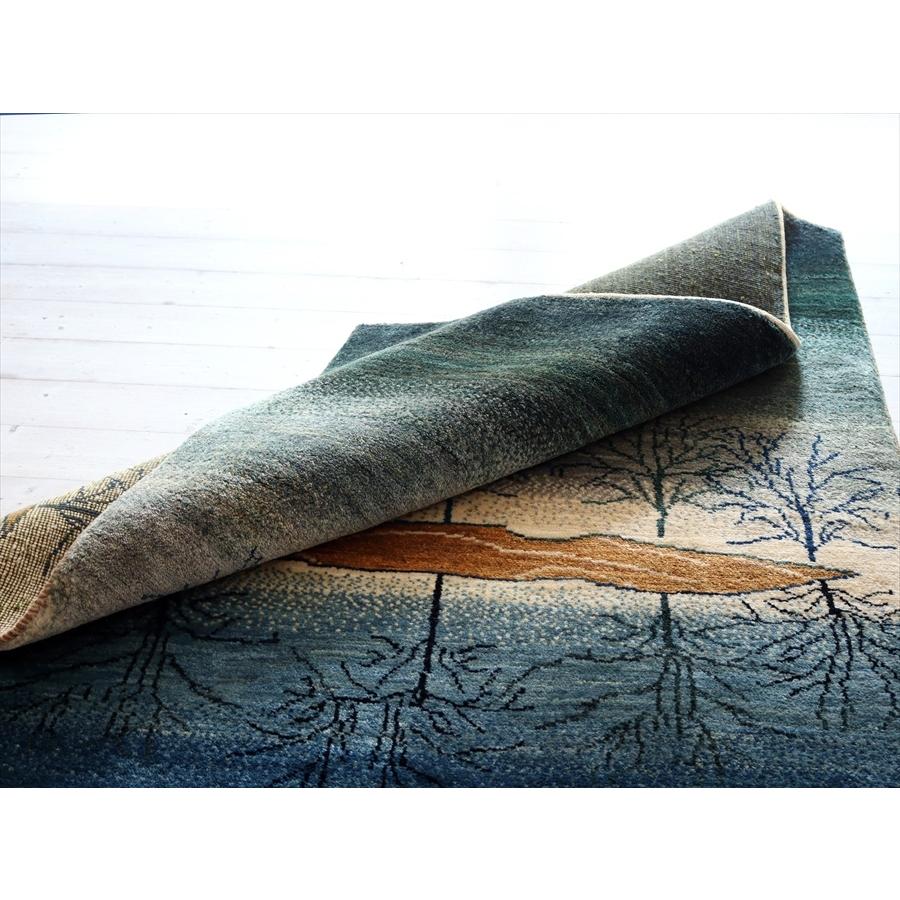 ギャッベ　アマレ Amaleh 176x121cm ランドスケープ　水面に生命の樹 | ブランド登録なし | 04