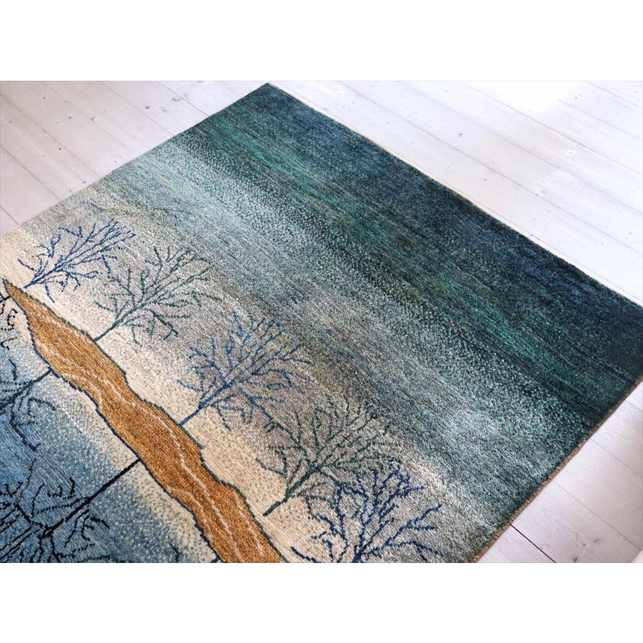 ギャッベ　アマレ Amaleh 176x121cm ランドスケープ　水面に生命の樹 | ブランド登録なし | 06