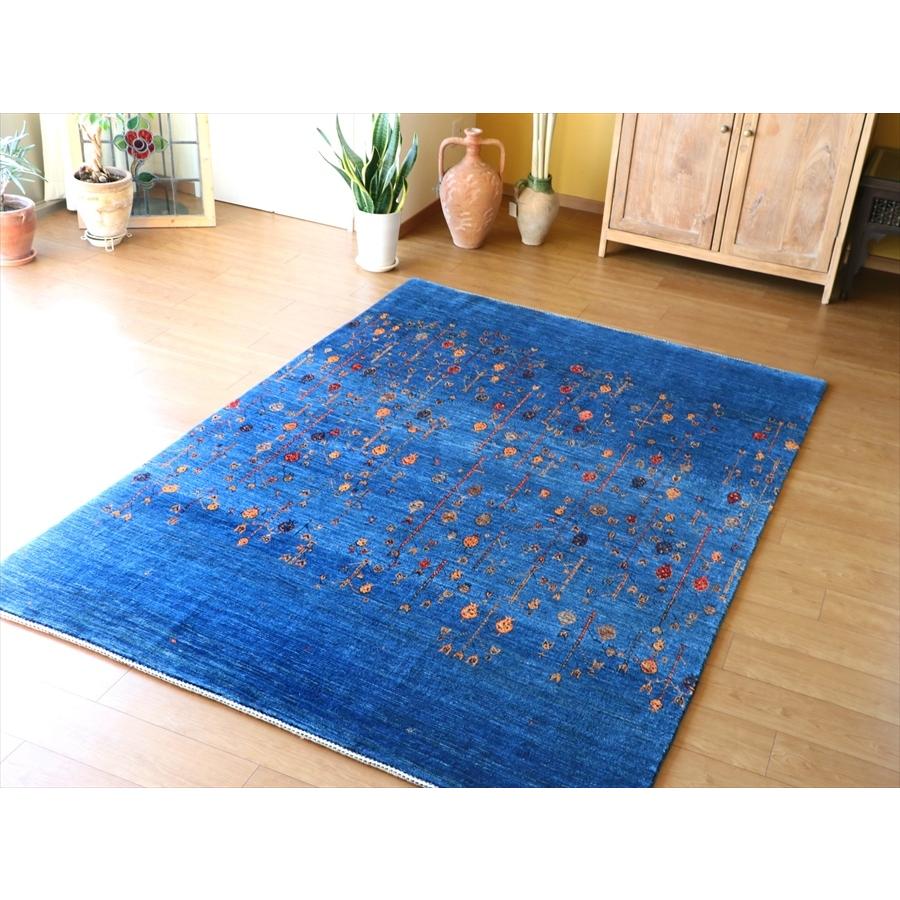 ギャッベ ロリアタシュ/最上級の細かな織り 230x167cm ブルー　生命の樹にみのるザクロ | ブランド登録なし | 01