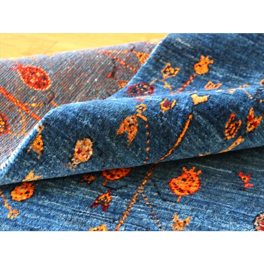 ギャッベ ロリアタシュ/最上級の細かな織り 230x167cm ブルー　生命の樹にみのるザクロ | ブランド登録なし | 07