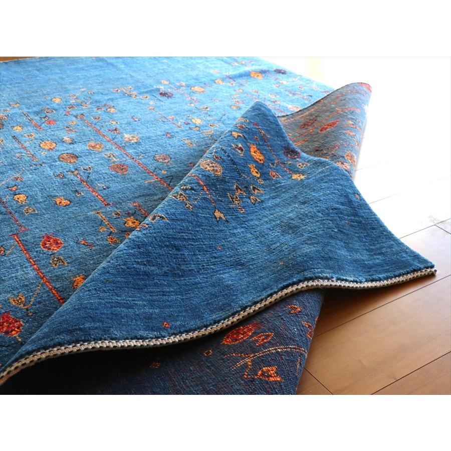 ギャッベ ロリアタシュ/最上級の細かな織り 230x167cm ブルー　生命の樹にみのるザクロ | ブランド登録なし | 08