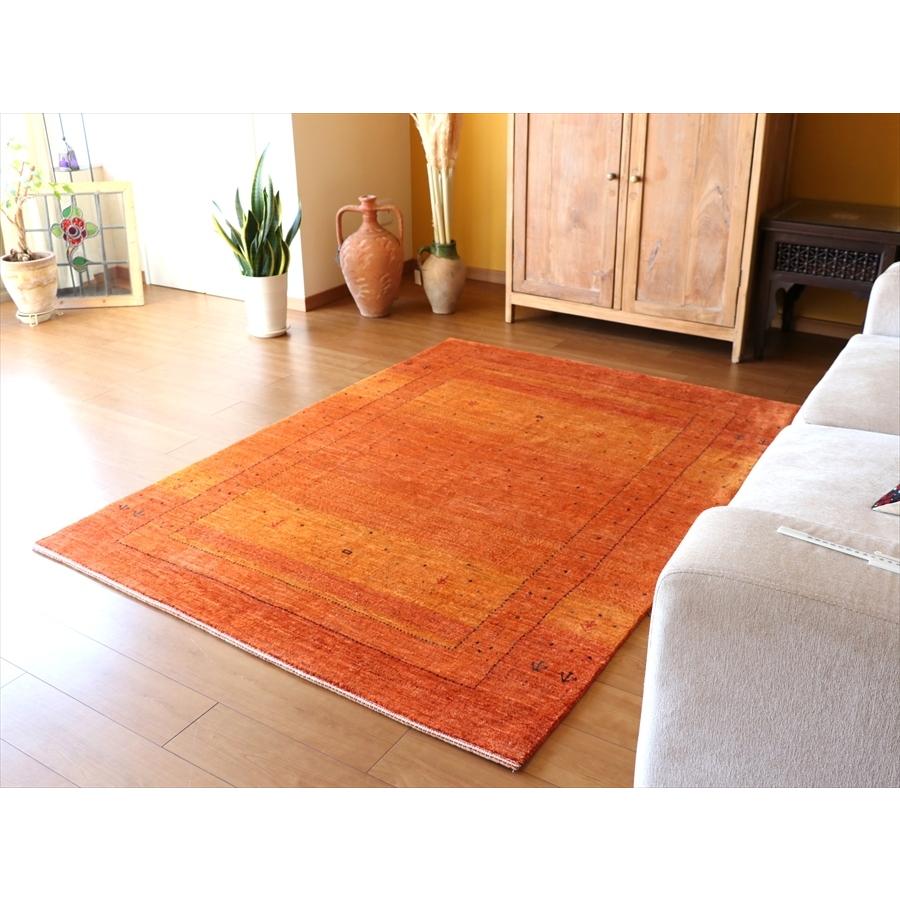 ギャッベ　最上級の細かな織り　ロリアタシュ 191x139cm オレンジ＆イエローグラデーション | ブランド登録なし | 01
