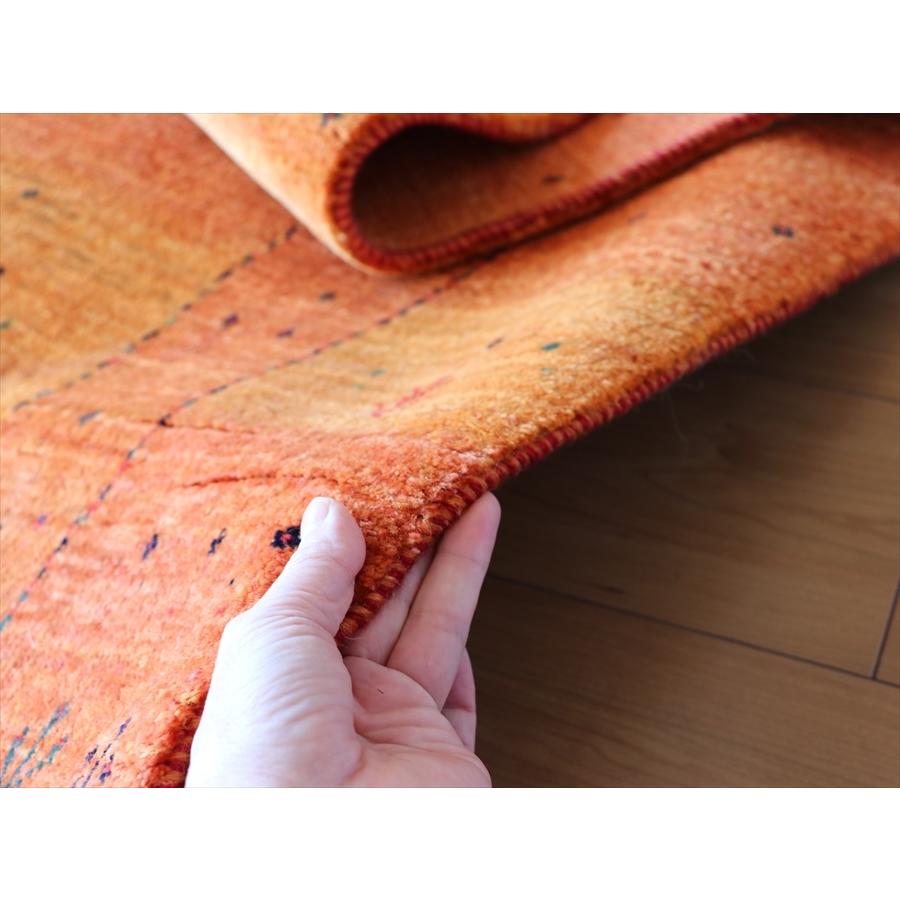 ギャッベ　最上級の細かな織り　ロリアタシュ 191x139cm オレンジ＆イエローグラデーション | ブランド登録なし | 10