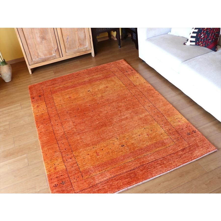 ギャッベ　最上級の細かな織り　ロリアタシュ 191x139cm オレンジ＆イエローグラデーション | ブランド登録なし | 02