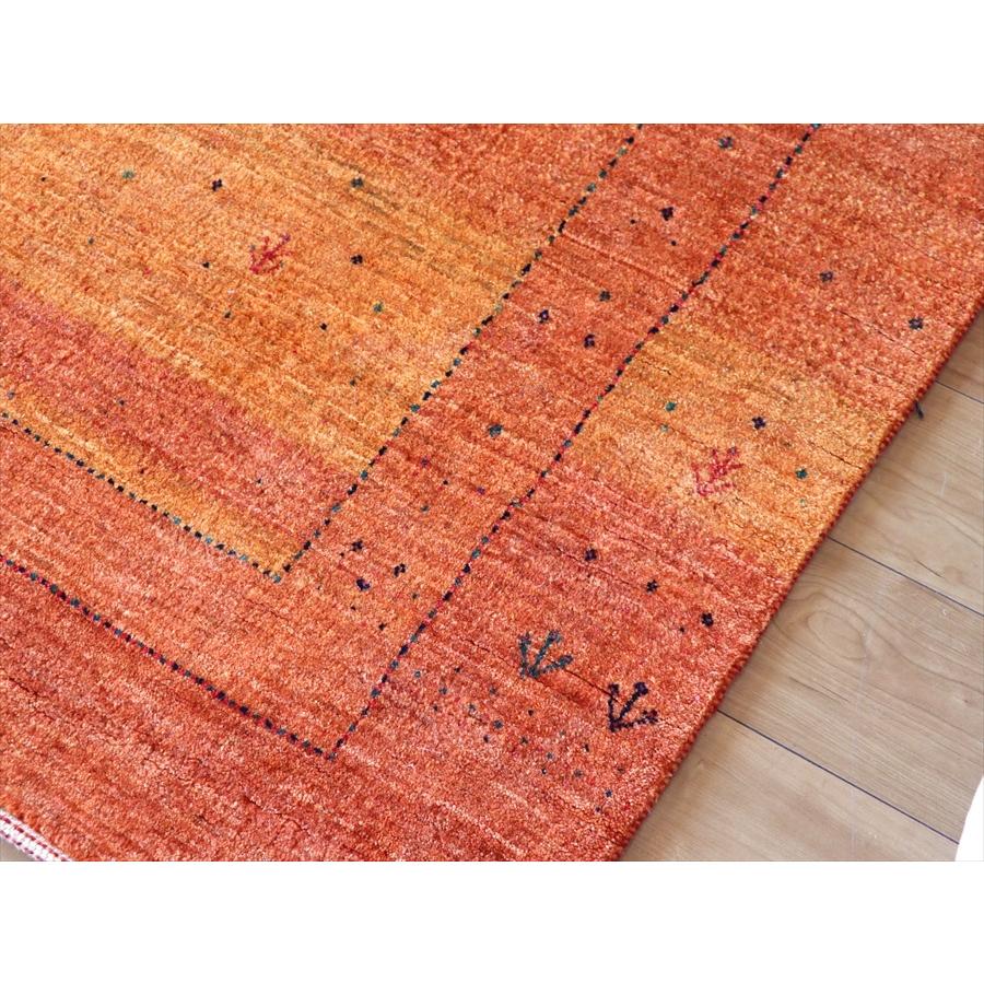 ギャッベ　最上級の細かな織り　ロリアタシュ 191x139cm オレンジ＆イエローグラデーション | ブランド登録なし | 04