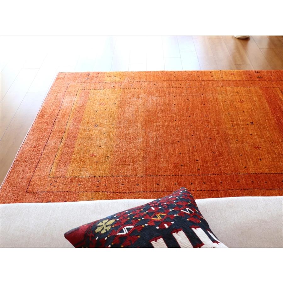 ギャッベ　最上級の細かな織り　ロリアタシュ 191x139cm オレンジ＆イエローグラデーション | ブランド登録なし | 05