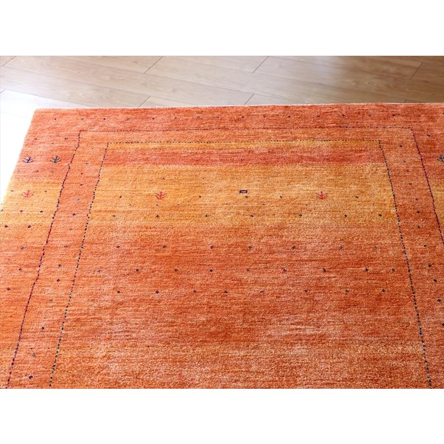 ギャッベ　最上級の細かな織り　ロリアタシュ 191x139cm オレンジ＆イエローグラデーション | ブランド登録なし | 06