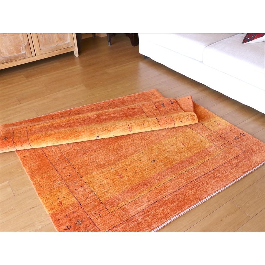 ギャッベ　最上級の細かな織り　ロリアタシュ 191x139cm オレンジ＆イエローグラデーション | ブランド登録なし | 07