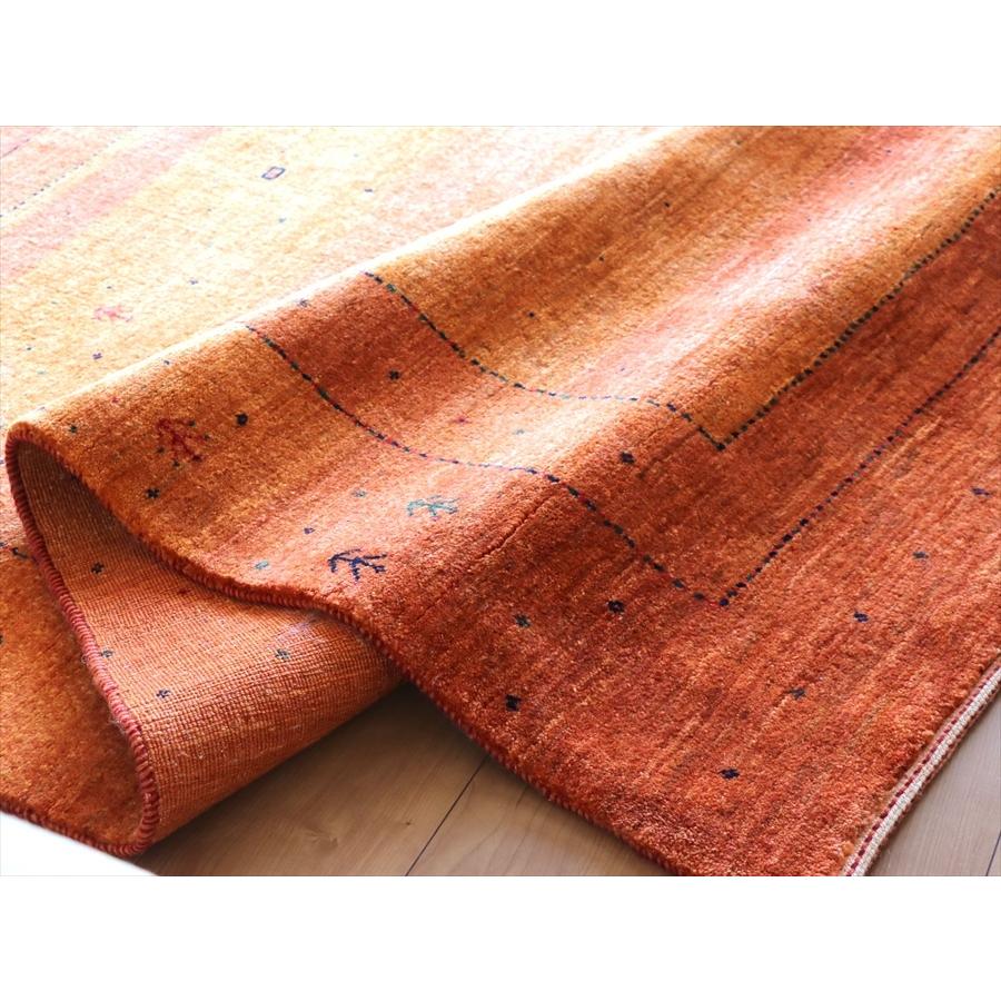 ギャッベ　最上級の細かな織り　ロリアタシュ 191x139cm オレンジ＆イエローグラデーション | ブランド登録なし | 09