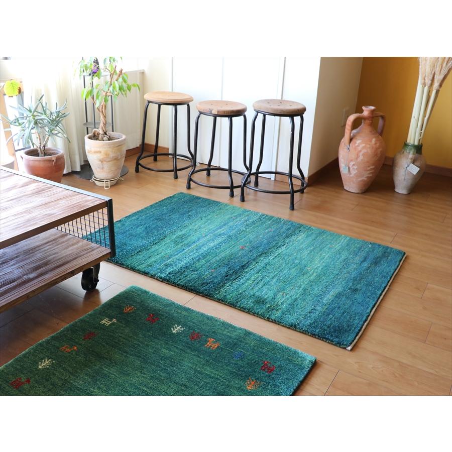 Gabbeh ギャッベ バナフシェ 126×81cm ブルーグリーンのグラデーション |  | 02