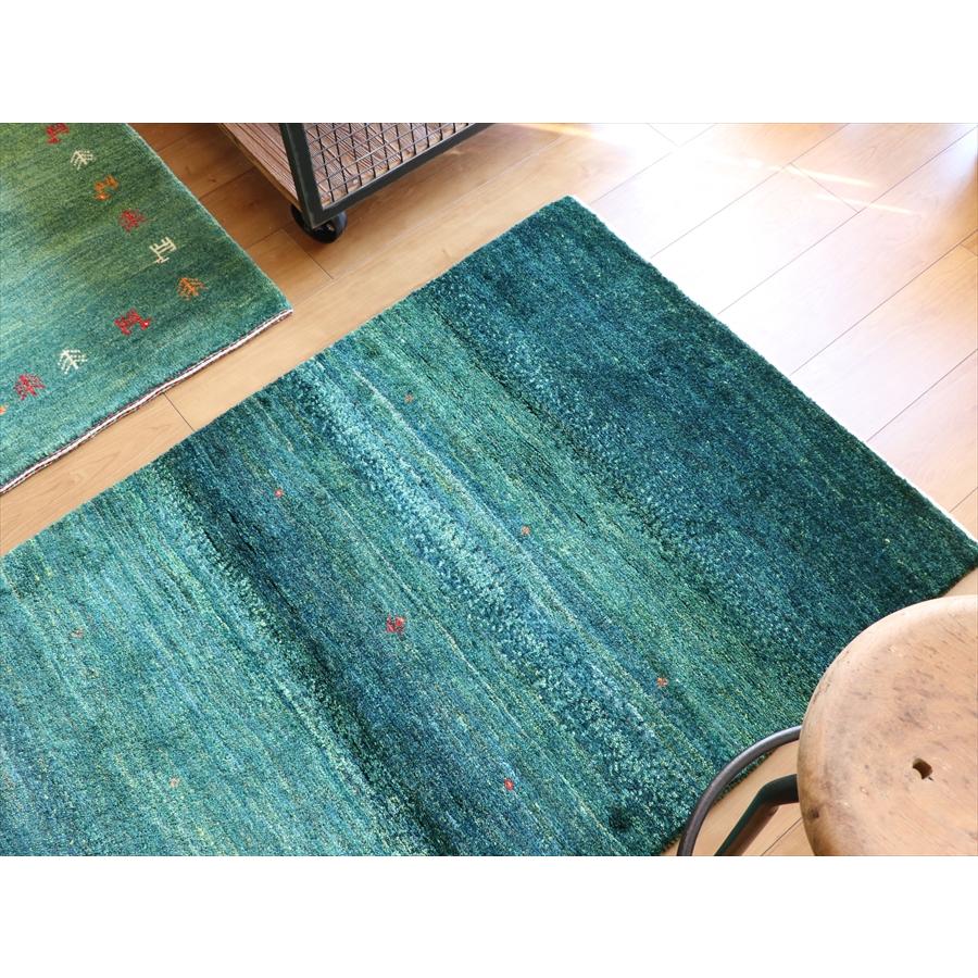 Gabbeh ギャッベ バナフシェ 126×81cm ブルーグリーンのグラデーション |  | 03
