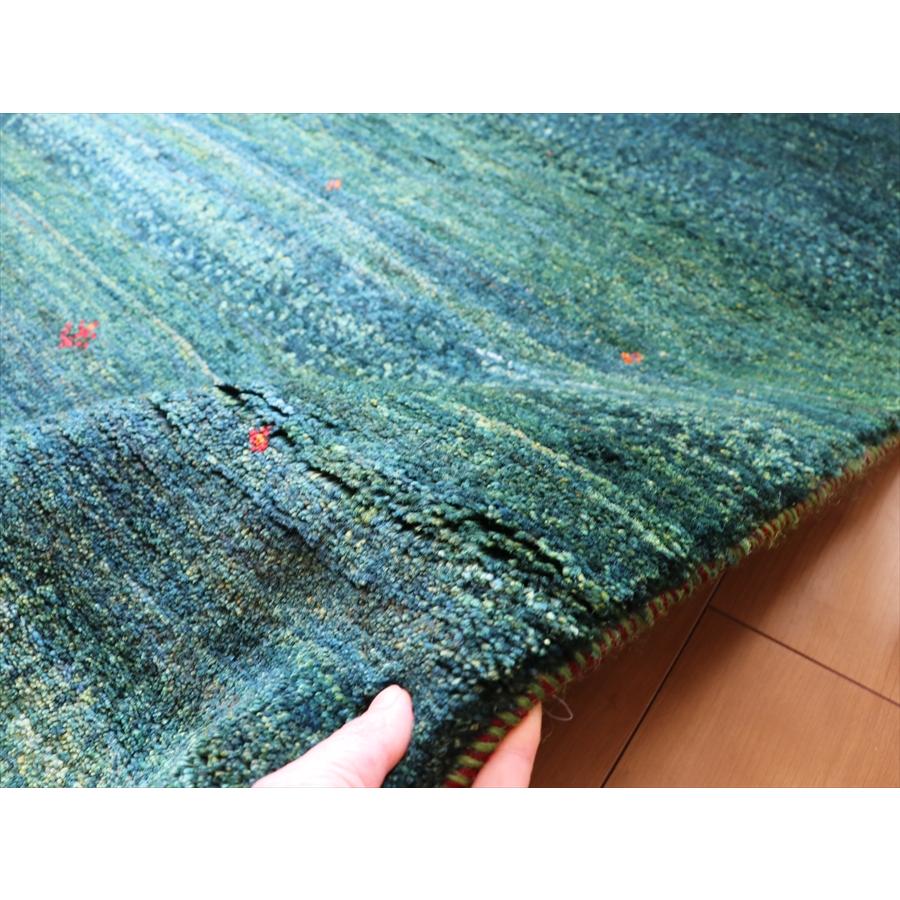 Gabbeh ギャッベ バナフシェ 126×81cm ブルーグリーンのグラデーション |  | 07