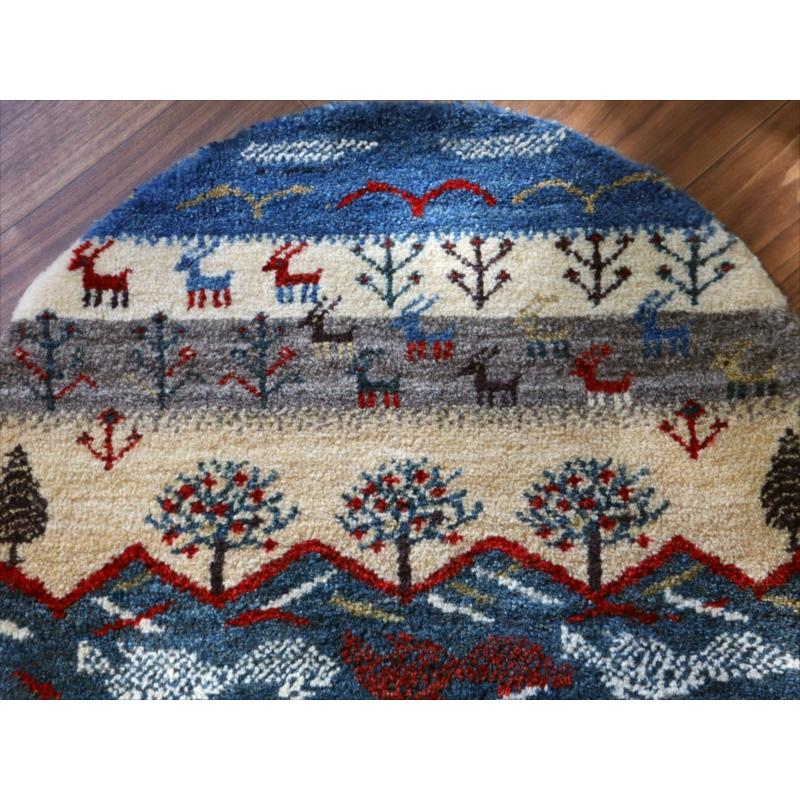 ギャッベ 円形　直径63cm 山の見える自然風景　生命の樹 | ブランド登録なし | 02